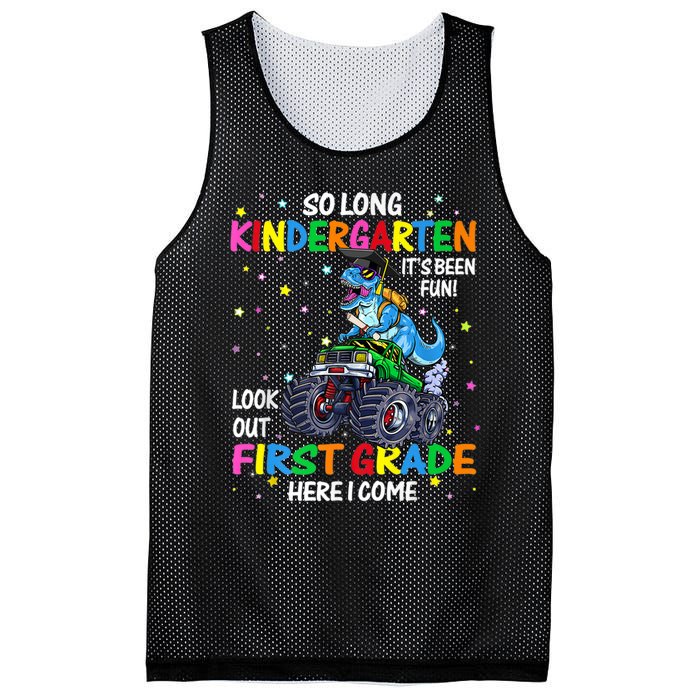 So Long Kindergarten Graduation Class Of Dinosaur Mesh Reversible Basketball Jersey Tank