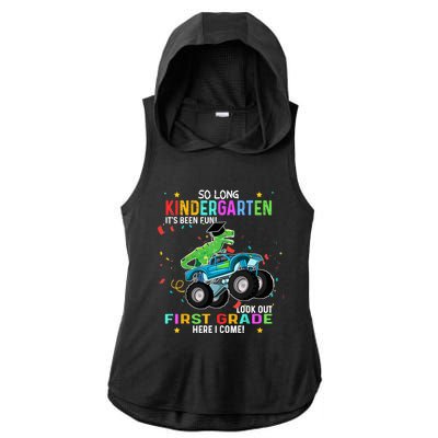 So Long Kindergarten First Day 1st Grade Tgiftrex Monster Truck Meaningful Gift Ladies PosiCharge Tri-Blend Wicking Draft Hoodie Tank