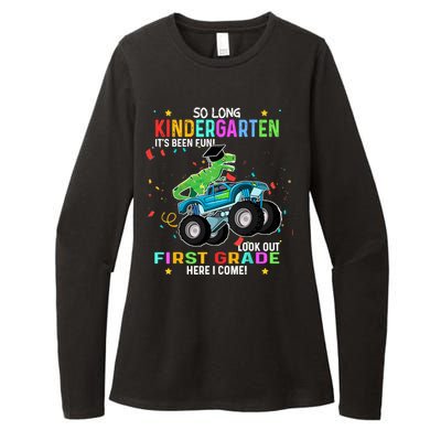 So Long Kindergarten First Day 1st Grade Tgiftrex Monster Truck Meaningful Gift Womens CVC Long Sleeve Shirt