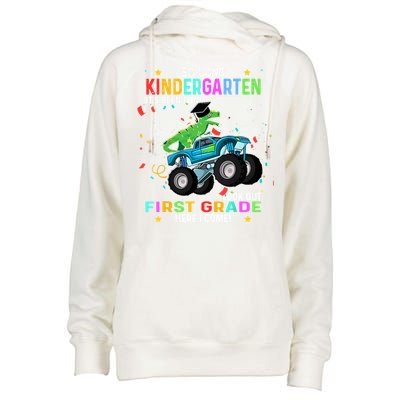 So Long Kindergarten First Day 1st Grade Tgiftrex Monster Truck Meaningful Gift Womens Funnel Neck Pullover Hood