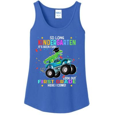 So Long Kindergarten First Day 1st Grade Tgiftrex Monster Truck Meaningful Gift Ladies Essential Tank