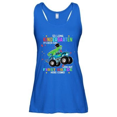 So Long Kindergarten First Day 1st Grade Tgiftrex Monster Truck Meaningful Gift Ladies Essential Flowy Tank