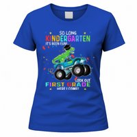 So Long Kindergarten First Day 1st Grade Tgiftrex Monster Truck Meaningful Gift Women's T-Shirt