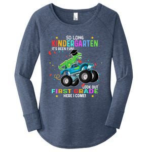 So Long Kindergarten First Day 1st Grade Tgiftrex Monster Truck Meaningful Gift Women's Perfect Tri Tunic Long Sleeve Shirt