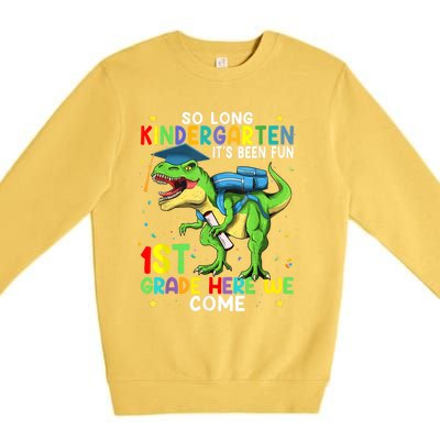 So Long Kindergarten Graduation Class Of Dinosaur Premium Crewneck Sweatshirt