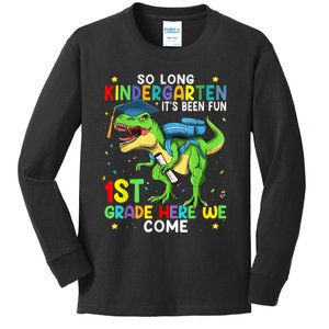 So Long Kindergarten Graduation Class Of Dinosaur Kids Long Sleeve Shirt