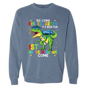 So Long Kindergarten Graduation Class Of Dinosaur Garment-Dyed Sweatshirt