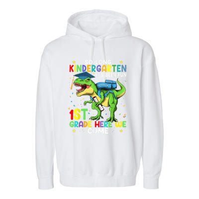 So Long Kindergarten Graduation Class Of Dinosaur Garment-Dyed Fleece Hoodie