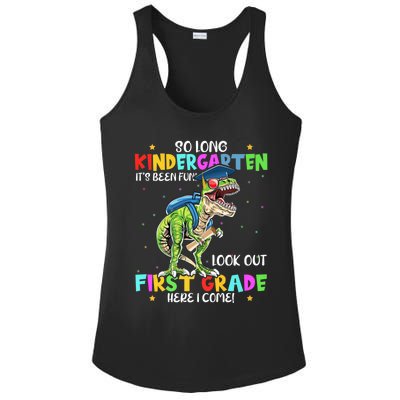 So Long Kindergarten Graduation Class Of Dinosaur Ladies PosiCharge Competitor Racerback Tank