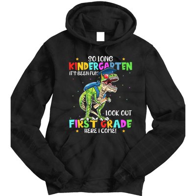 So Long Kindergarten Graduation Class Of Dinosaur Tie Dye Hoodie