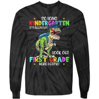 So Long Kindergarten Graduation Class Of Dinosaur Tie-Dye Long Sleeve Shirt