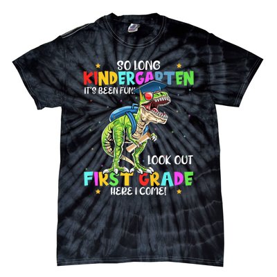 So Long Kindergarten Graduation Class Of Dinosaur Tie-Dye T-Shirt