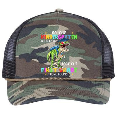 So Long Kindergarten Graduation Class Of Dinosaur Retro Rope Trucker Hat Cap