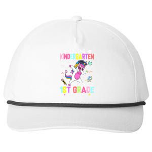 So Long Kindergarten Its Been Fun Look Out 1st Grade Unicorn Snapback Five-Panel Rope Hat