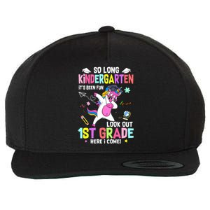 So Long Kindergarten Its Been Fun Look Out 1st Grade Unicorn Wool Snapback Cap