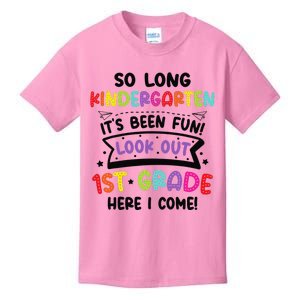 So Long Kindergarten Look Out first Grade Graduation Gifts Kids T-Shirt