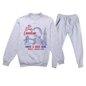 So Long London 4th Of July Premium Crewneck Sweatsuit Set