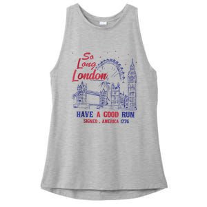 So Long London 4th Of July Ladies PosiCharge Tri-Blend Wicking Tank