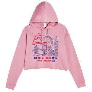 So Long London 4th Of July Crop Fleece Hoodie