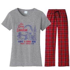 So Long London 4th Of July Women's Flannel Pajama Set