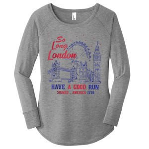 So Long London 4th Of July Women's Perfect Tri Tunic Long Sleeve Shirt