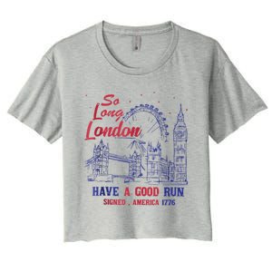 So Long London 4th Of July Women's Crop Top Tee