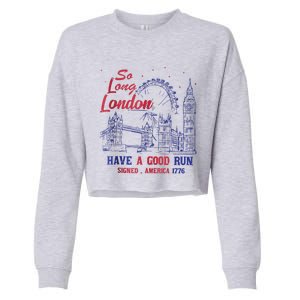 So Long London 4th Of July Cropped Pullover Crew