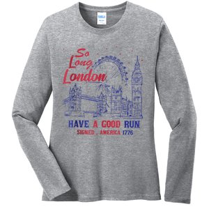 So Long London 4th Of July Ladies Long Sleeve Shirt