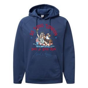 So Long London Had Good Run Funny Independence Day July 4th Performance Fleece Hoodie