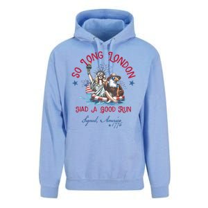 So Long London Had Good Run Funny Independence Day July 4th Unisex Surf Hoodie