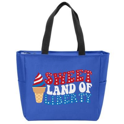 Sweet Land Liberty 4th Of July / Funny Independence Usa Day Meaningful Gift Zip Tote Bag