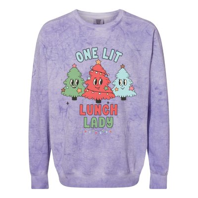 School Lunch Lady Christmas Holiday Christmas Colorblast Crewneck Sweatshirt