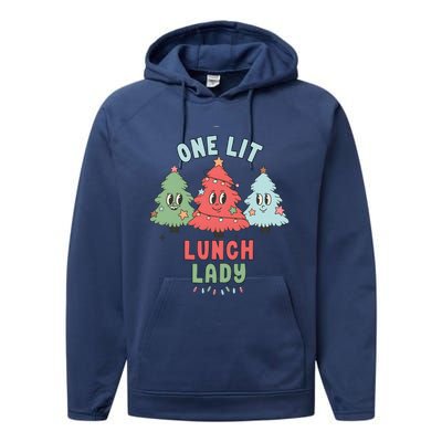 School Lunch Lady Christmas Holiday Christmas Performance Fleece Hoodie