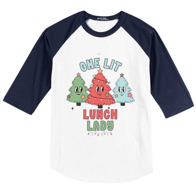 School Lunch Lady Christmas Holiday Christmas Baseball Sleeve Shirt