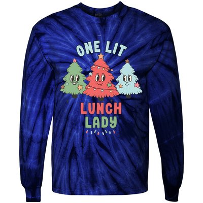 School Lunch Lady Christmas Holiday Christmas Tie-Dye Long Sleeve Shirt