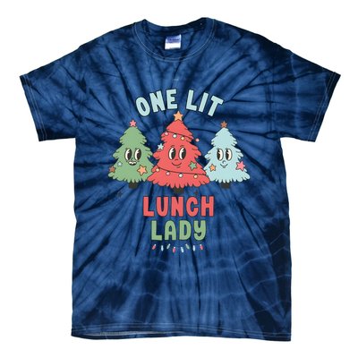 School Lunch Lady Christmas Holiday Christmas Tie-Dye T-Shirt