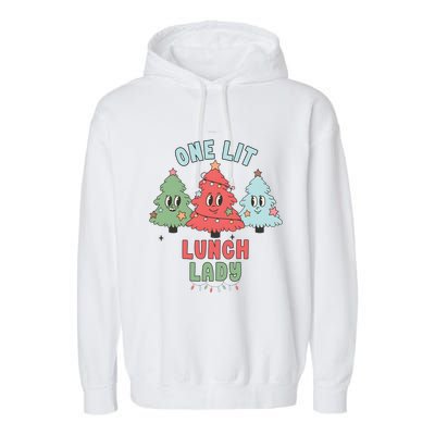 School Lunch Lady Christmas Holiday Christmas Garment-Dyed Fleece Hoodie