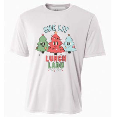 School Lunch Lady Christmas Holiday Christmas Cooling Performance Crew T-Shirt