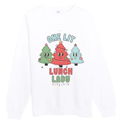 School Lunch Lady Christmas Holiday Christmas Premium Crewneck Sweatshirt