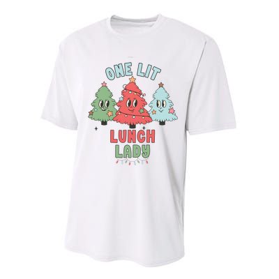 School Lunch Lady Christmas Holiday Christmas Performance Sprint T-Shirt