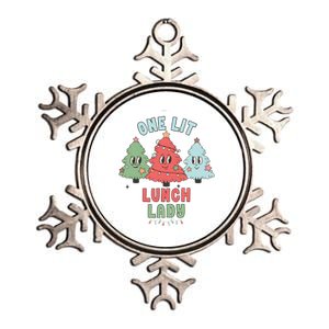 School Lunch Lady Christmas Holiday Christmas Metallic Star Ornament