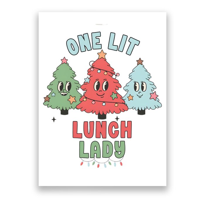 School Lunch Lady Christmas Holiday Christmas Poster