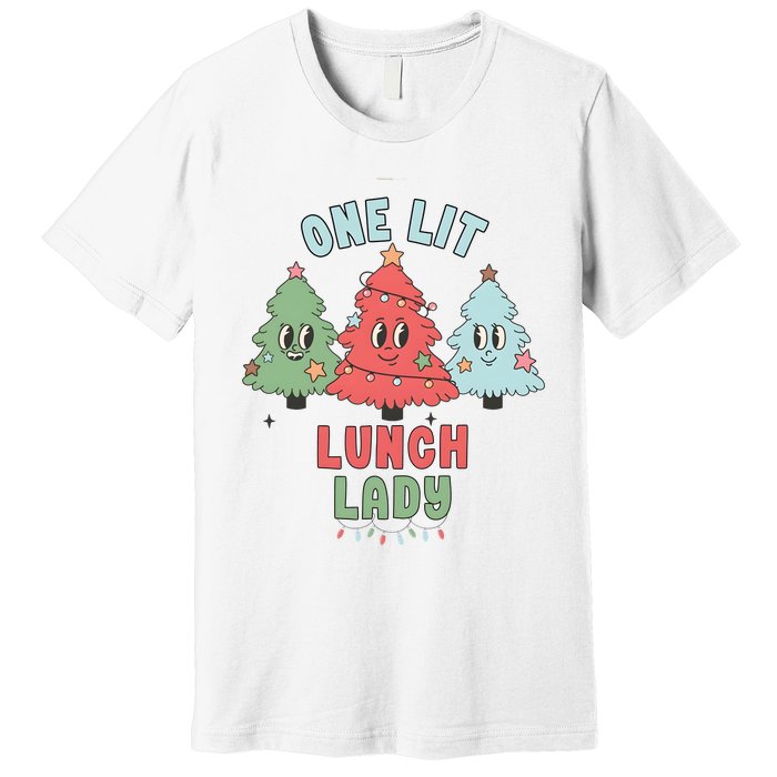 School Lunch Lady Christmas Holiday Christmas Premium T-Shirt