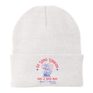 So Long London Had A Good Run Funny 4th Of July Knit Cap Winter Beanie