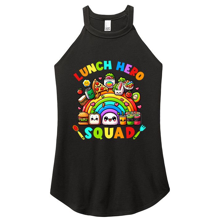 School Lunch Lady Squad A Food Team Rainbow Lunch Hero Squad Gift Women's Perfect Tri Rocker Tank