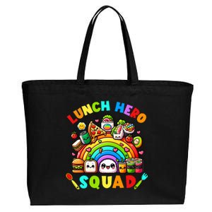 School Lunch Lady Squad A Food Team Rainbow Lunch Hero Squad Gift Cotton Canvas Jumbo Tote