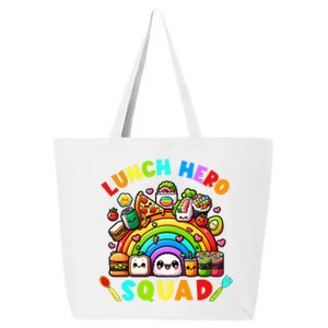 School Lunch Lady Squad A Food Team Rainbow Lunch Hero Squad Gift 25L Jumbo Tote