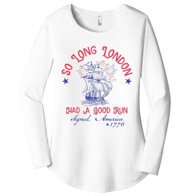 So Long London Had A Good Run Women's Perfect Tri Tunic Long Sleeve Shirt