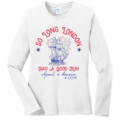 So Long London Had A Good Run Ladies Long Sleeve Shirt