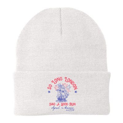 So Long London Had A Good Run Funny 4th Of July Knit Cap Winter Beanie